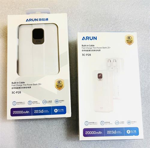 Pin Dự Phòng Arun Chính Hãng 3C - P28 20.000mAh
